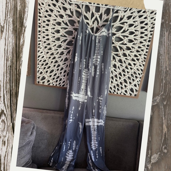 Amazon Pants - Amazon Gray and White Jumpsuit
